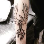 phoenix tattoo in black