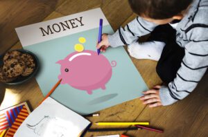 Drawn piggy bank