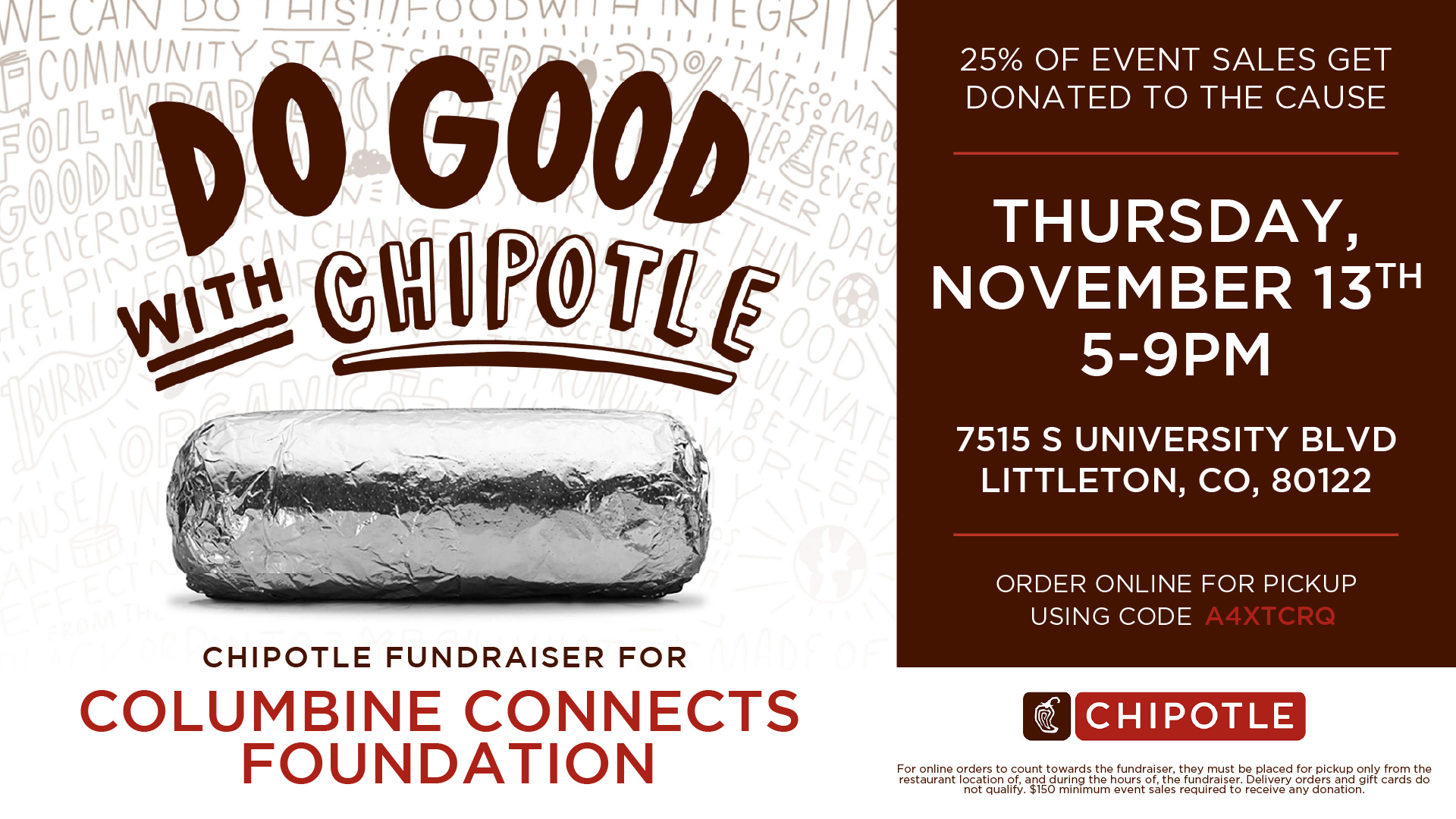 Chipotle Fundraiser Banner